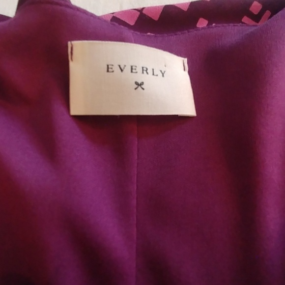 EVERLY: V neck jewel tone shift tunic dress S, EUC - Picture 6 of 7